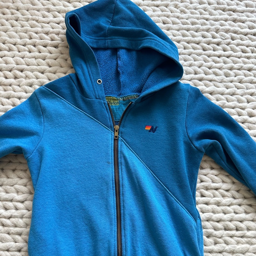 Color block AN blue hoodie unisex. Loved but still in amazing condition!